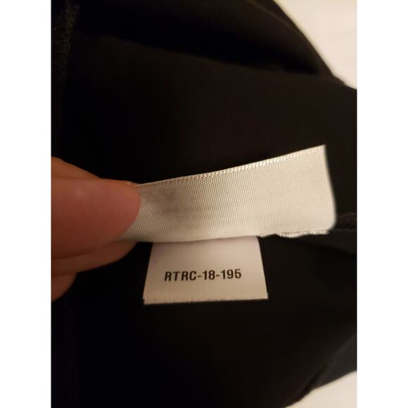 MM Lafleur Black Midi Shift Dress with Front Hem Slit Size 10 Classic Neutral - Picture 11 of 11